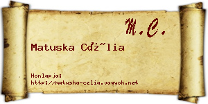 Matuska Célia névjegykártya